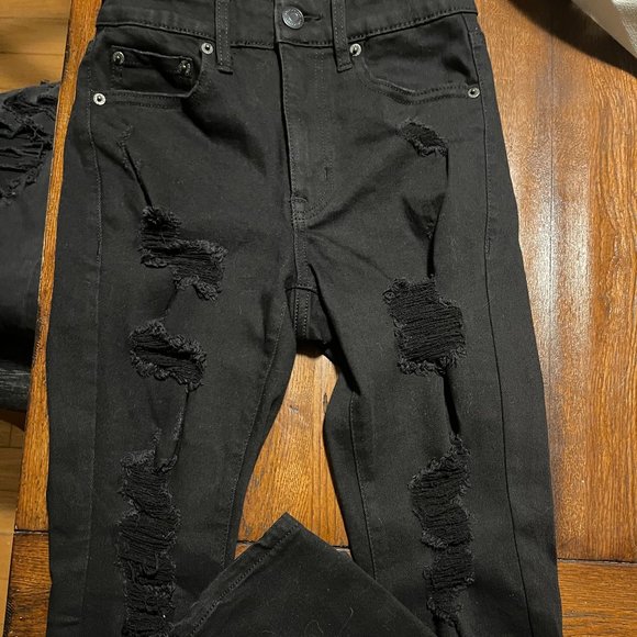 Aeropostale ripped, high rise jeggings sz 2 short - Picture 1 of 7